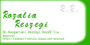 rozalia reszegi business card